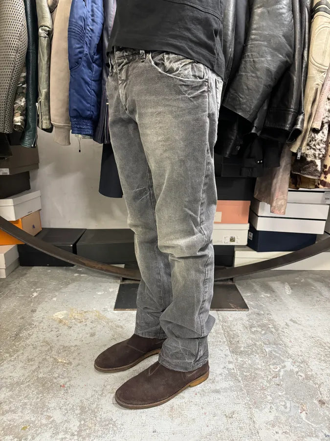 AW2005 Dolce & Gabbana Grey Faded Denim Straight Jeans VZGEukx 2