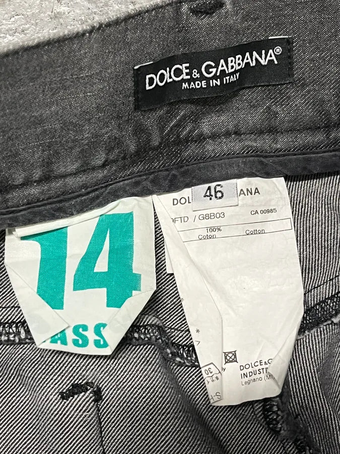 AW2005 Dolce & Gabbana Grey Faded Denim Straight Jeans VZGEukx 8