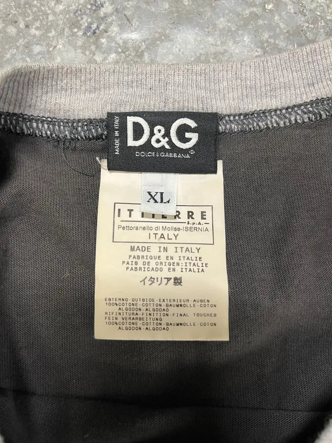 AW2005 Dolce & Gabbana Grey Star Longsleeves (S/M) xHPbdTp 7