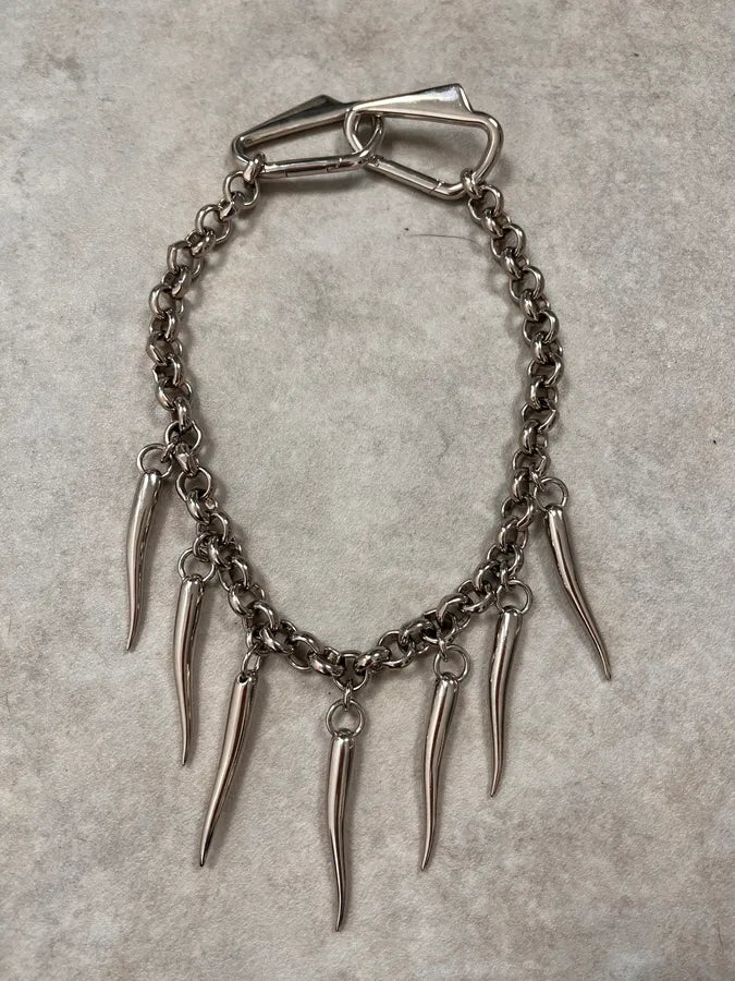 AW2005 Dolce & Gabbana Grey Steel Multi Teeth Avant-Garde Rock Chain JqDAbRX 4