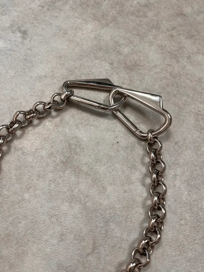 AW2005 Dolce & Gabbana Grey Steel Multi Teeth Avant-Garde Rock Chain JqDAbRX 5