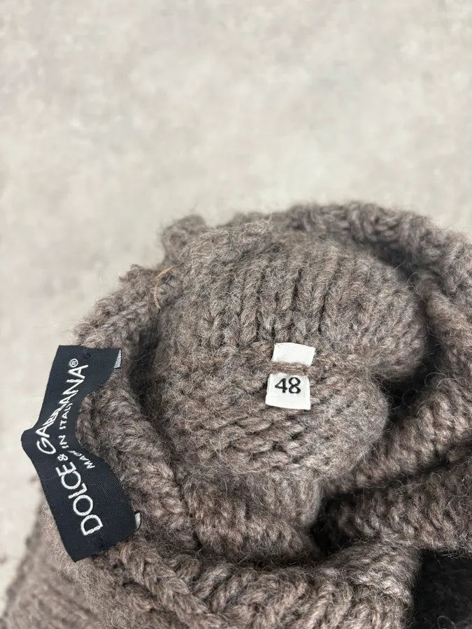 AW2005 Dolce & Gabbana Grey Wool Turtleneck Sweater xDBIhqL 9