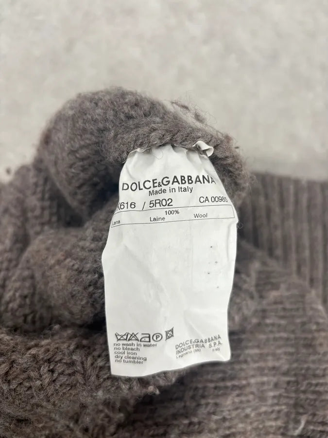 AW2005 Dolce & Gabbana Grey Wool Turtleneck Sweater xDBIhqL 8