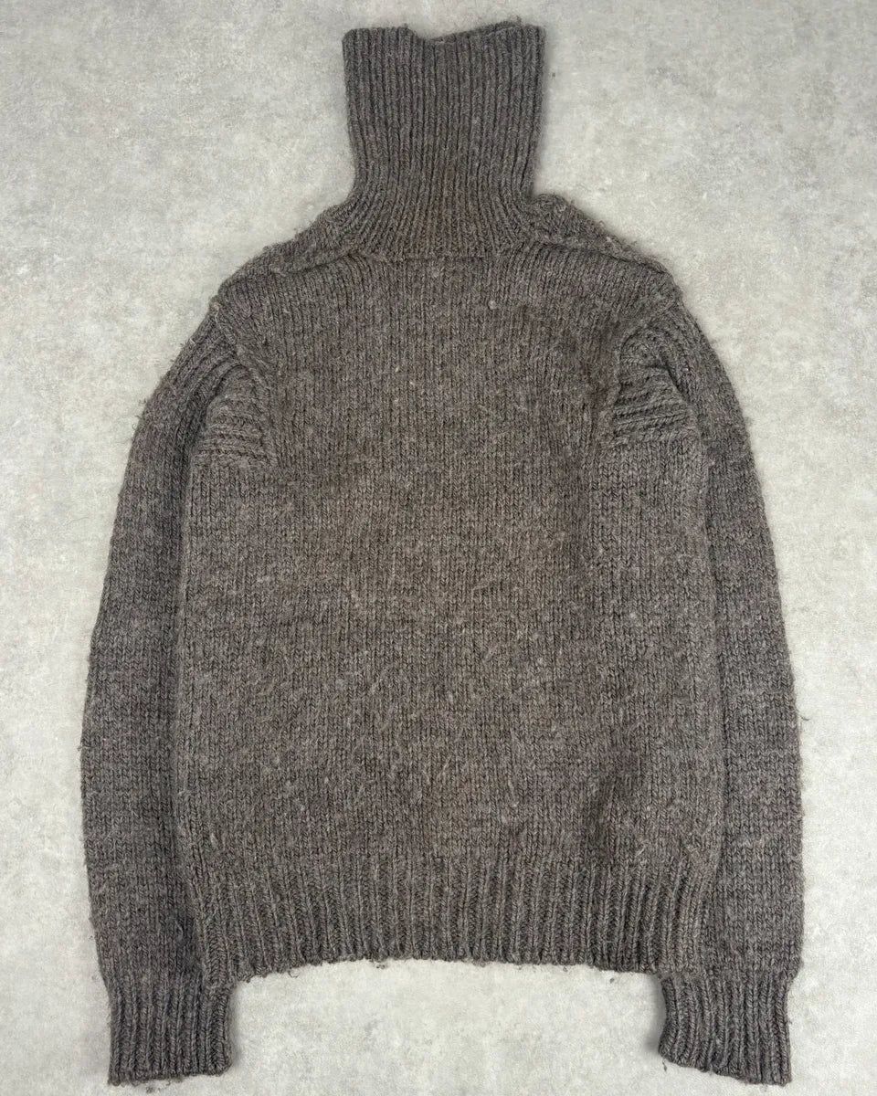 AW2005 Dolce & Gabbana Grey Wool Turtleneck Sweater xDBIhqL 0
