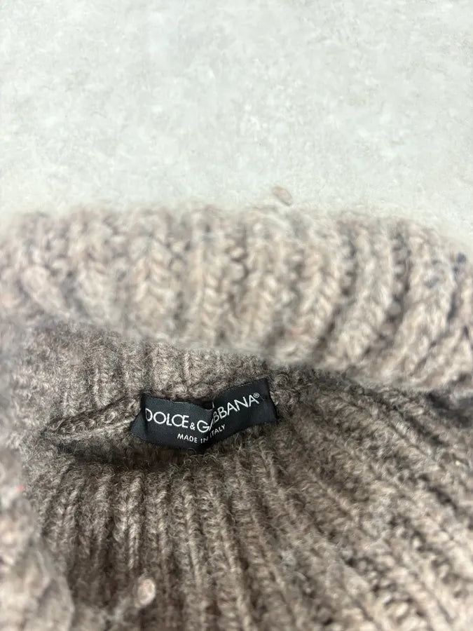 AW2005 Dolce & Gabbana Grey Wool Turtleneck Sweater xDBIhqL 7