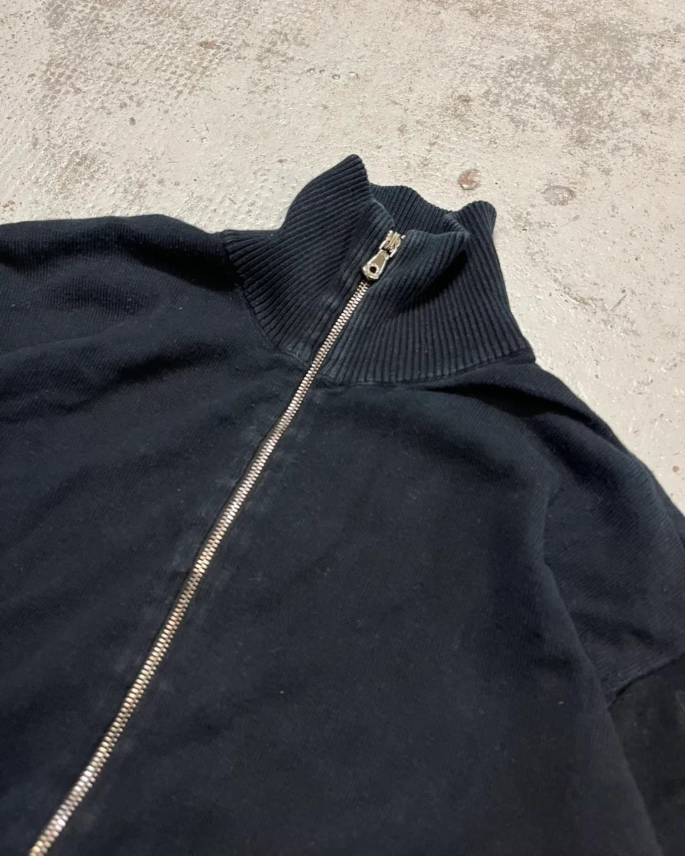 AW2005 Dolce & Gabbana Logo Black Zip Up Sweater iyDQqMK 4