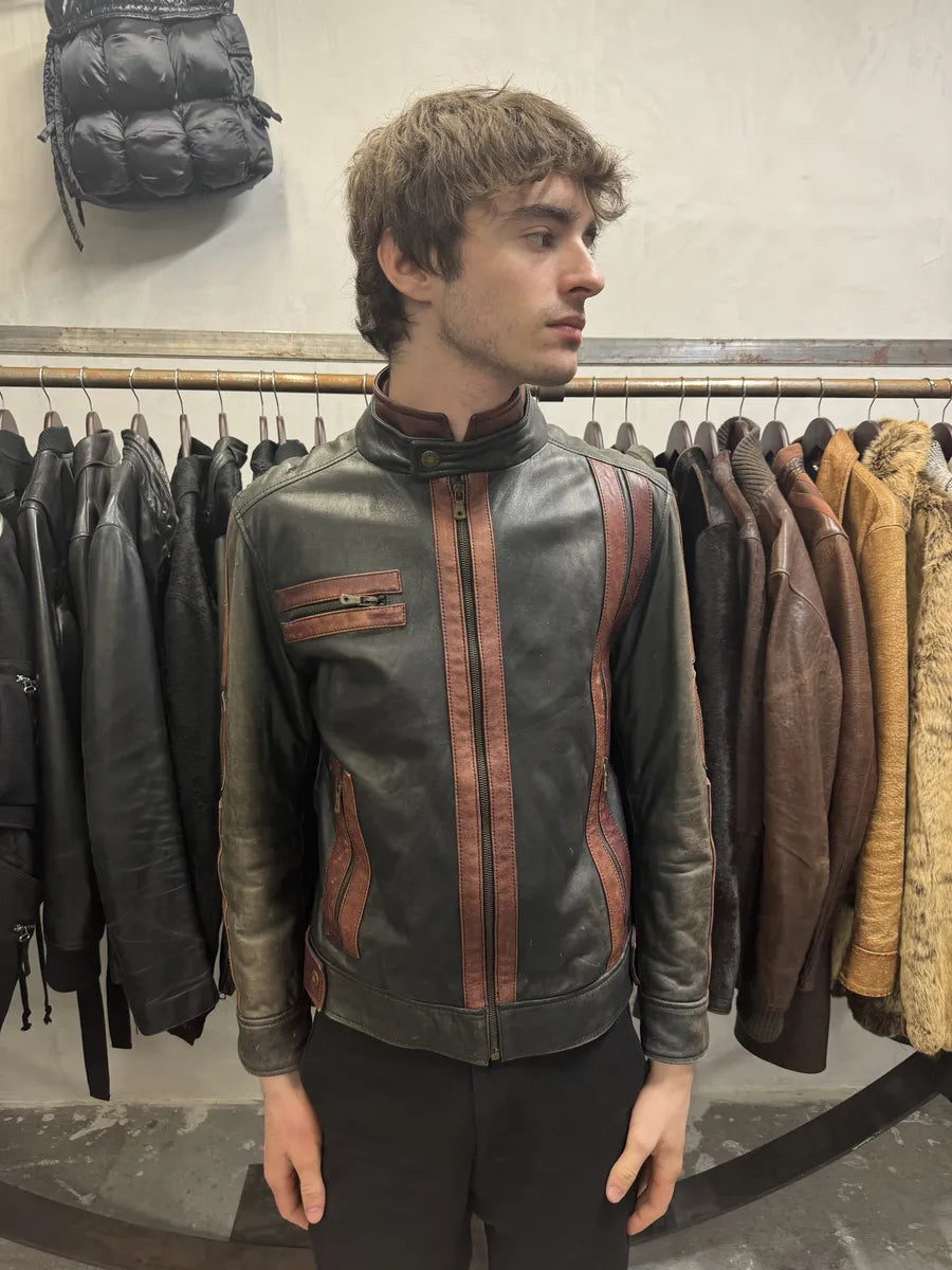 AW2005 Dolce & Gabbana Pro Biker Leather Jacket (S) SJRIyKB 1