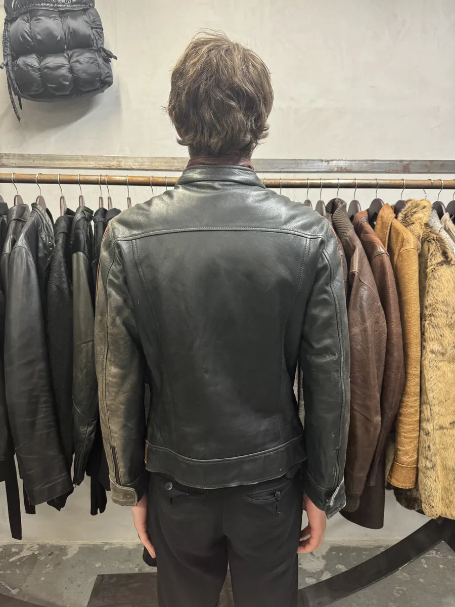 AW2005 Dolce & Gabbana Pro Biker Leather Jacket (S) SJRIyKB 3