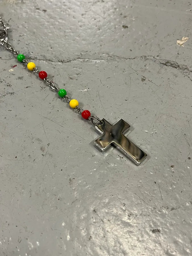 AW2005 Dolce & Gabbana Rasta Rosary Cross Necklace SZQGPto 2
