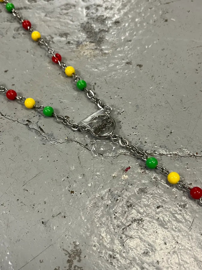 AW2005 Dolce & Gabbana Rasta Rosary Cross Necklace SZQGPto 3
