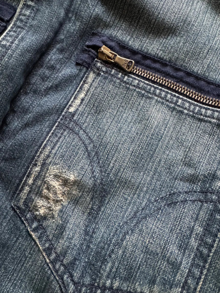 AW2005 Dolce & Gabbana Rock Blue Distressed Denim Jacket CXZwPFF 7
