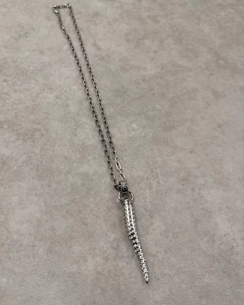 AW2005 Dolce & Gabbana Silver Metal Studded Spike Necklace rJPOFtb 0