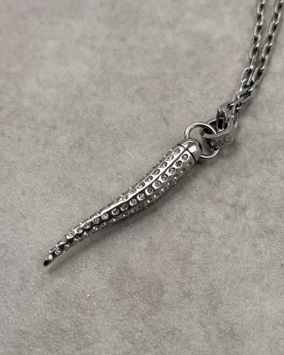 AW2005 Dolce & Gabbana Silver Metal Studded Spike Necklace rJPOFtb 3