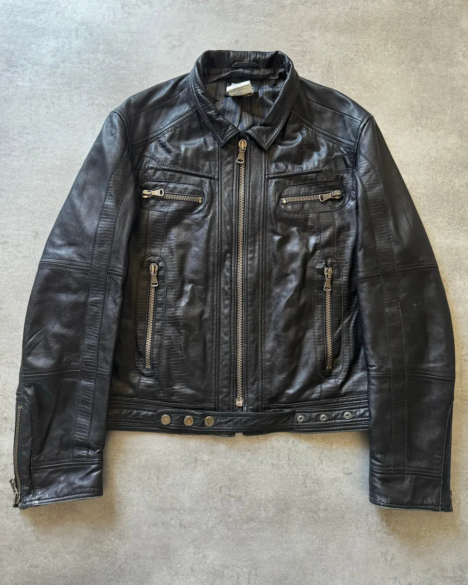 AW2005 Dolce & Gabbana Structured Biker Jacket mMWyXkS 0