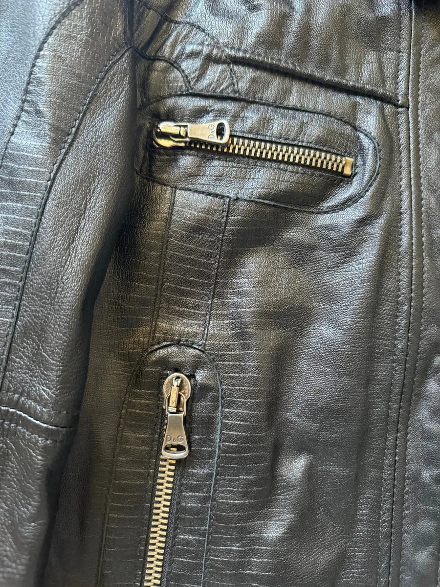 AW2005 Dolce & Gabbana Structured Biker Jacket mMWyXkS 5