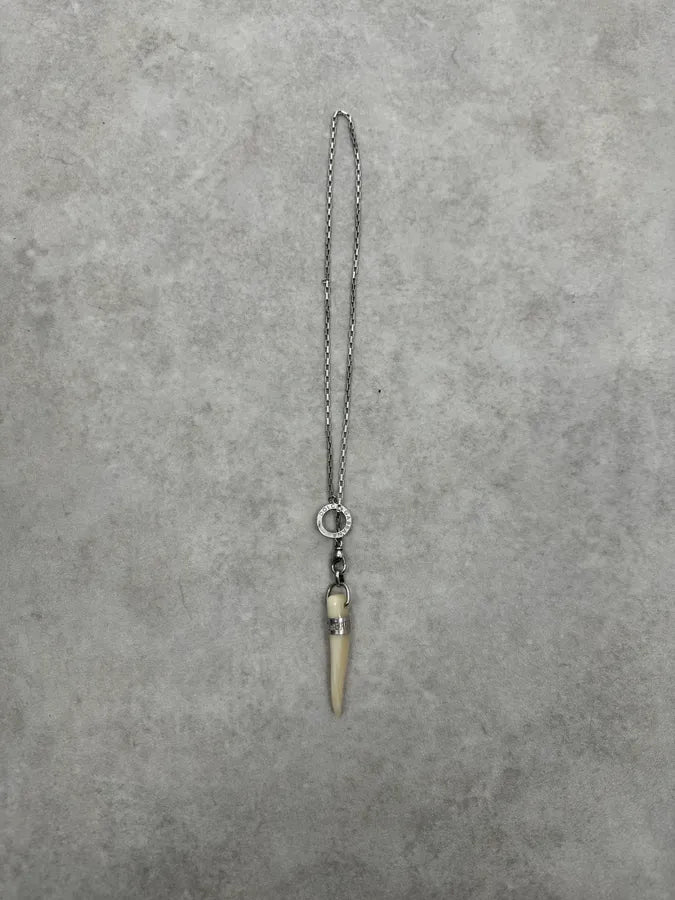 AW2005 Dolce & Gabbana White Tooth Necklace amQSImS 3