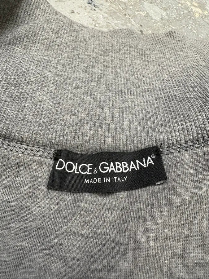 AW2005 Dolce & Gabbana Black Wool Layered Zip Sweater IroNuwq 8