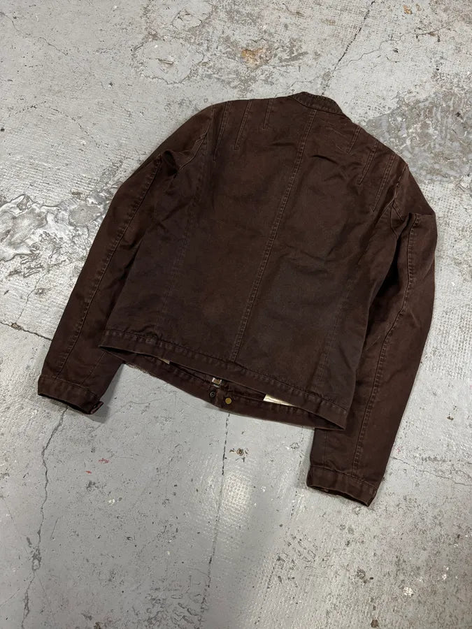 AW2005 Dsquared2 Brown Biker Minimalist Jacket ZuXgFTG 5