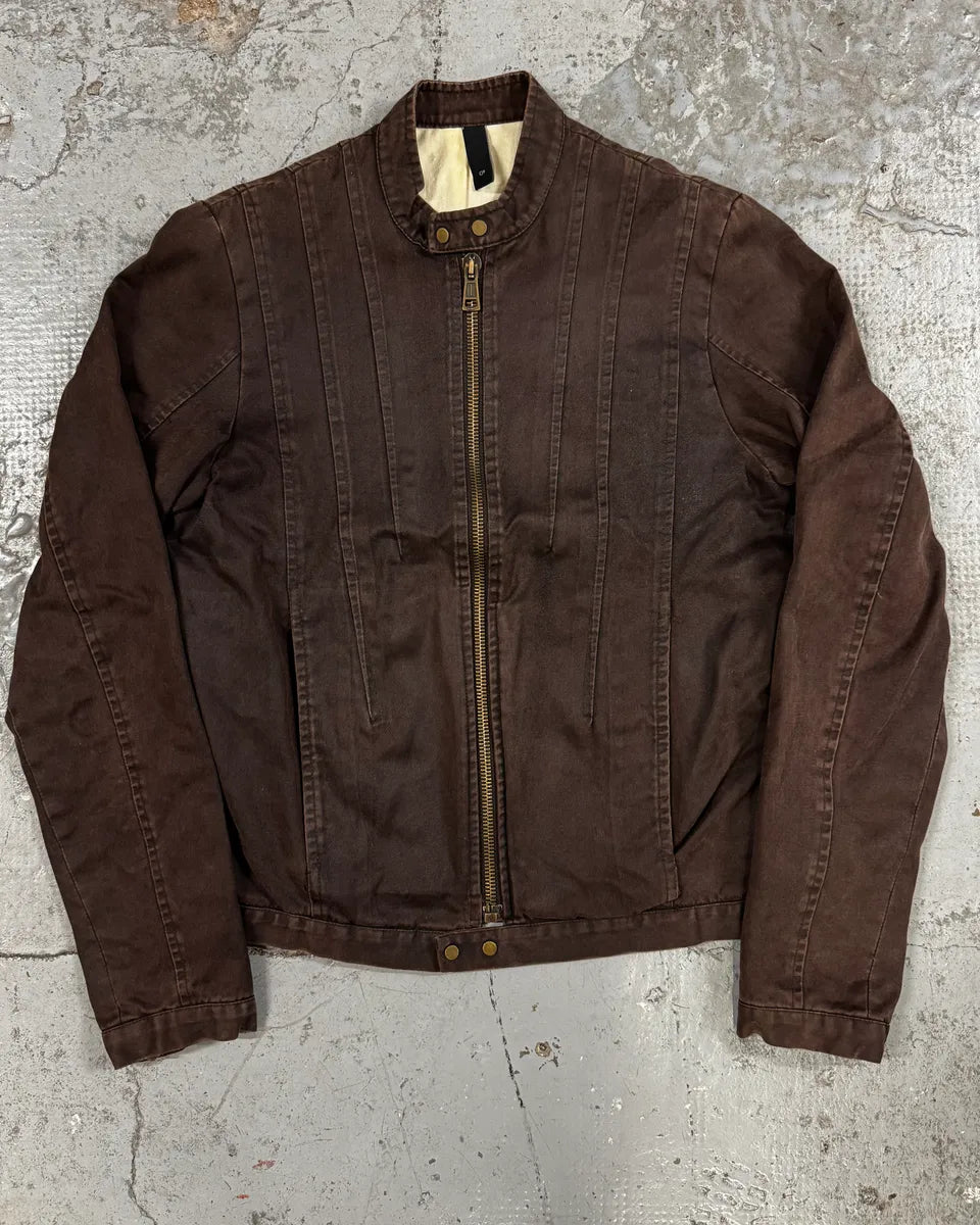 AW2005 Dsquared2 Brown Biker Minimalist Jacket ZuXgFTG 1