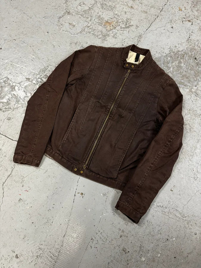 AW2005 Dsquared2 Brown Biker Minimalist Jacket ZuXgFTG 3