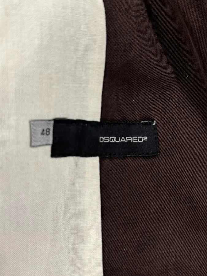 AW2005 Dsquared2 Brown Biker Minimalist Jacket ZuXgFTG 7