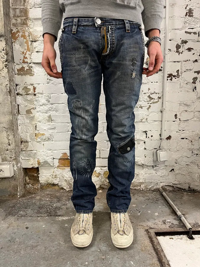 AW2005 Dsquared2 Jesus Hope Faded Denim Jeans XXgYpIZ 1