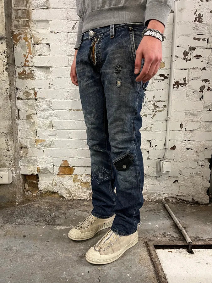 AW2005 Dsquared2 Jesus Hope Faded Denim Jeans XXgYpIZ 2