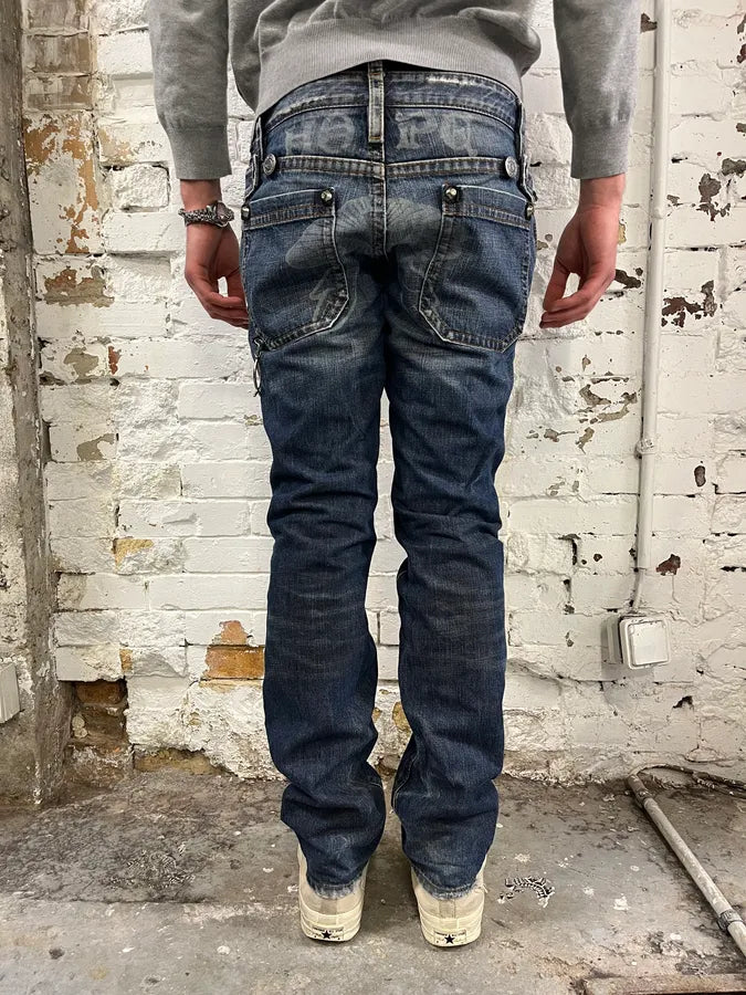 AW2005 Dsquared2 Jesus Hope Faded Denim Jeans XXgYpIZ 3