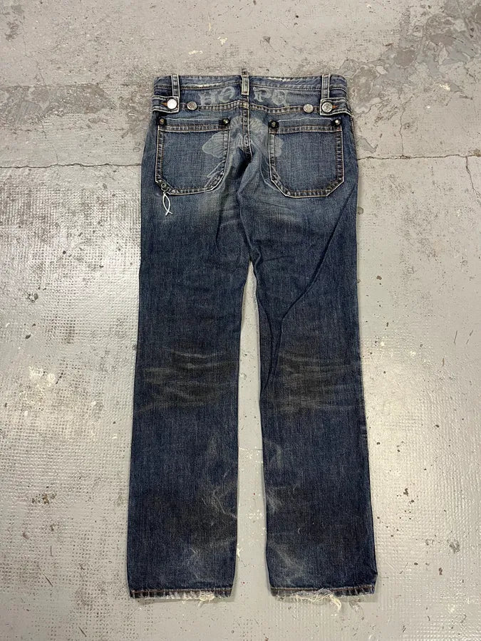 AW2005 Dsquared2 Jesus Hope Faded Denim Jeans XXgYpIZ 7