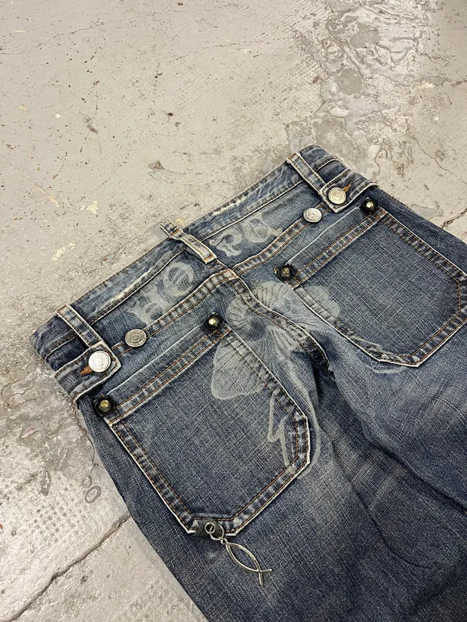 AW2005 Dsquared2 Jesus Hope Faded Denim Jeans XXgYpIZ 8