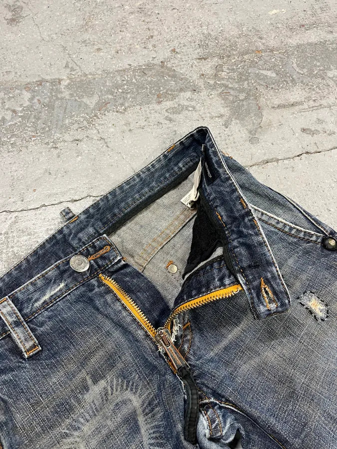 AW2005 Dsquared2 Jesus Hope Faded Denim Jeans XXgYpIZ 9
