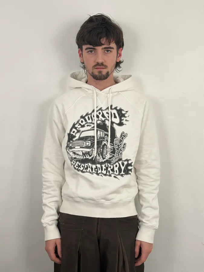 AW2007 Dsquared2 White Desert Car Rebel Hoodie IvXQOrx 1