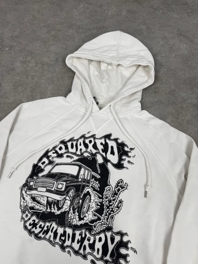 AW2007 Dsquared2 White Desert Car Rebel Hoodie IvXQOrx 4
