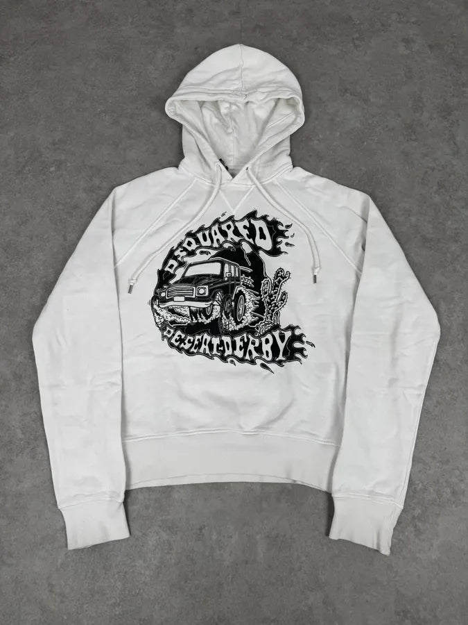 AW2007 Dsquared2 White Desert Car Rebel Hoodie IvXQOrx 0