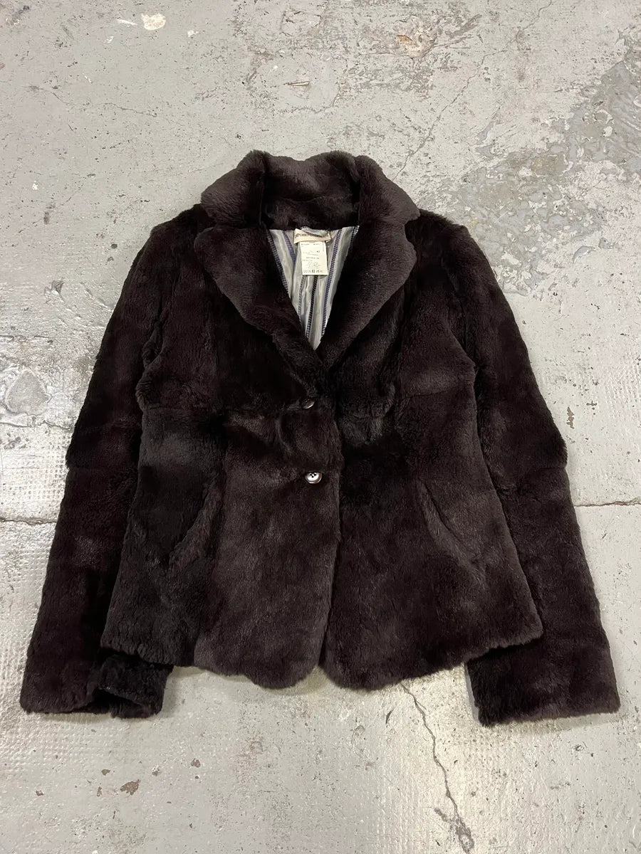 AW2005 Emporio Armani Fur Brown Suit Jacket (M/L) PgJopzr 0