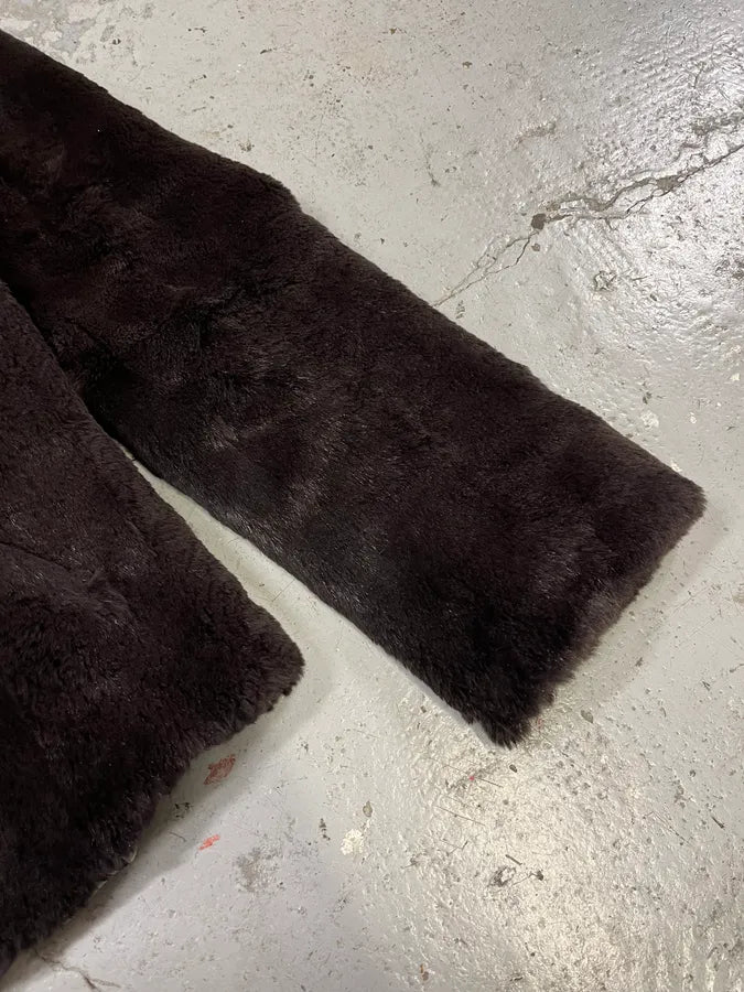 AW2005 Emporio Armani Fur Brown Suit Jacket (M/L) PgJopzr 2