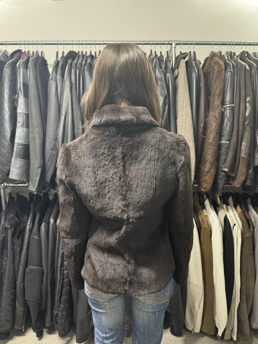 AW2005 Emporio Armani Fur Brown Suit Jacket PgJopzr 3