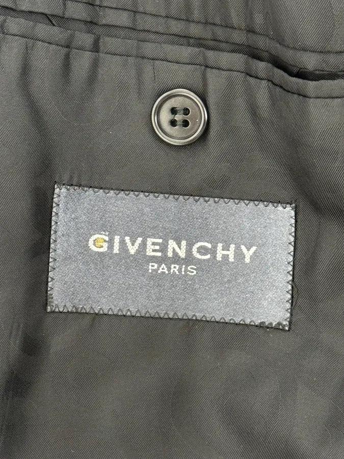 AW2005 Givenchy Navy Wool Buttoned Trench Coat etsjYwI 11