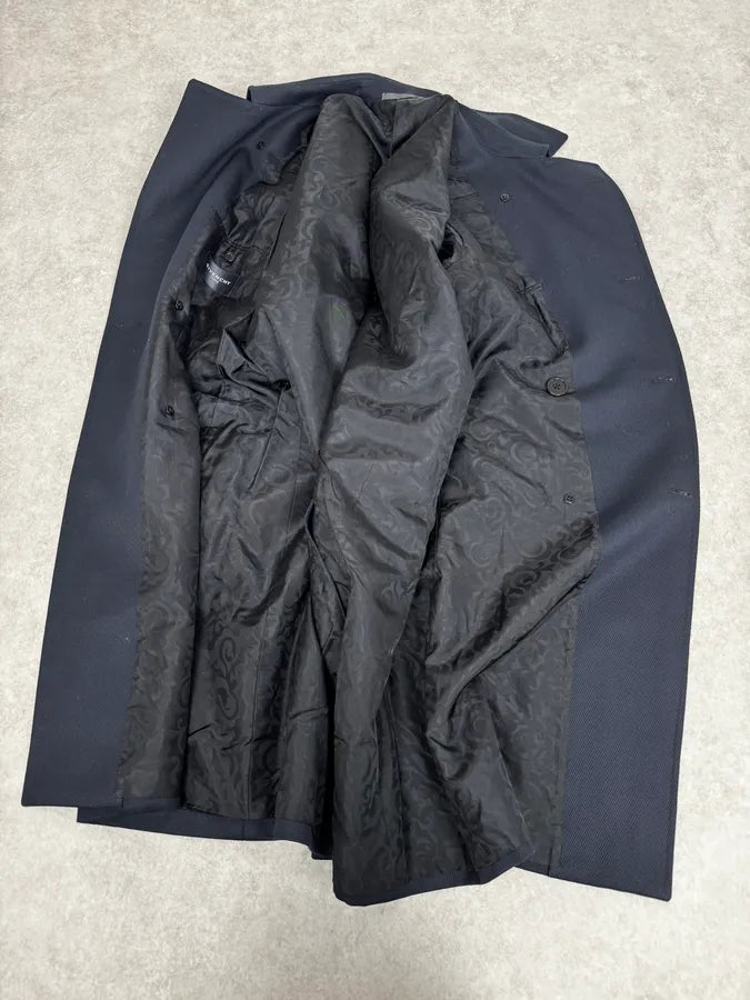 AW2005 Givenchy Navy Wool Buttoned Trench Coat etsjYwI 6