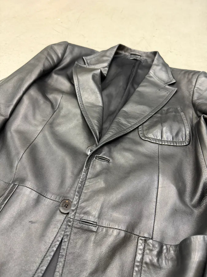 AW2005 Gucci Premium Leather Blazer Jacket RCKQqVS 13