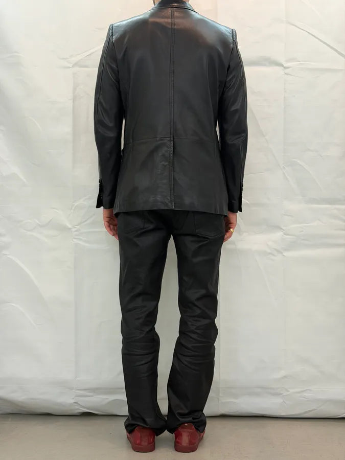 AW2005 Gucci Premium Leather Blazer Jacket RCKQqVS 4