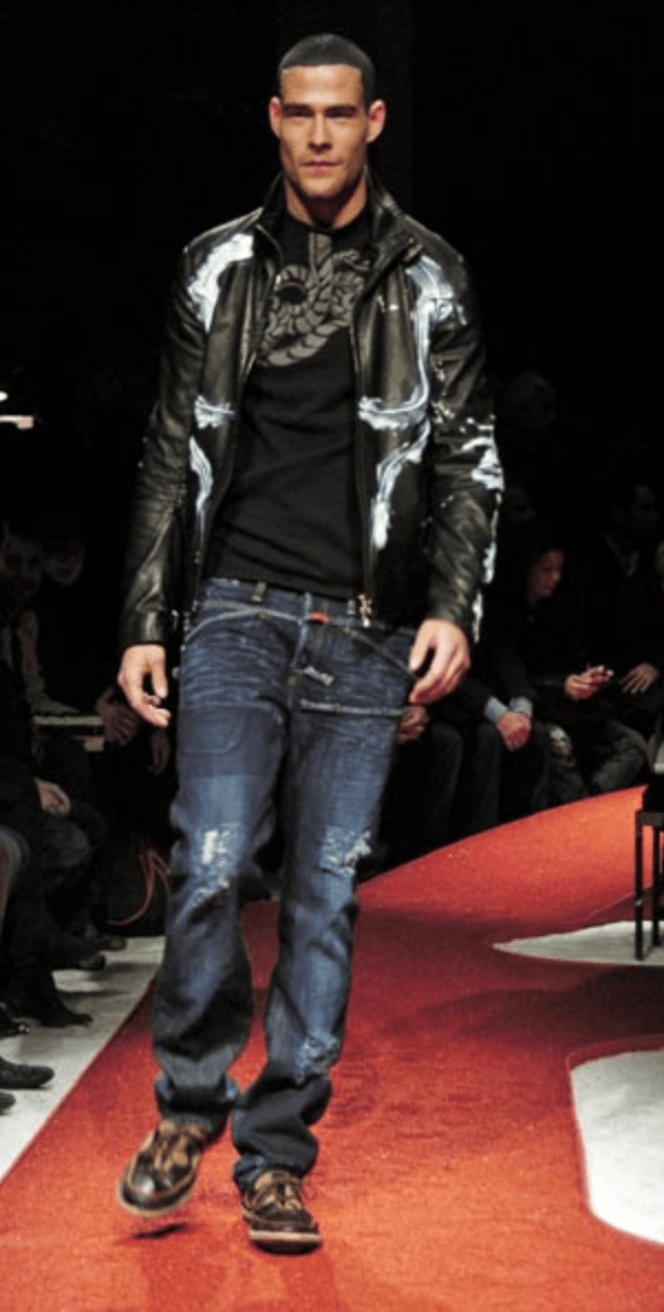 AW2005 Marithé + François Gurbaud Blue Distressed Washed Denim Jeans ZzGquVD 1