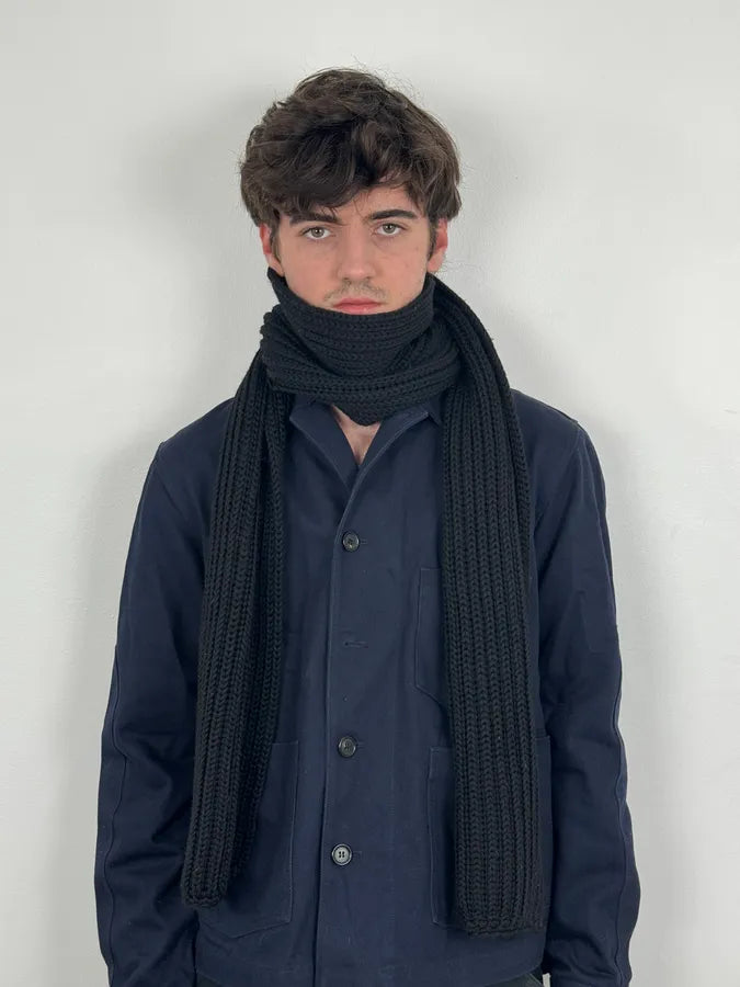 AW2005 Prada Dark Wool Classy Scarf xxfiPwg 1