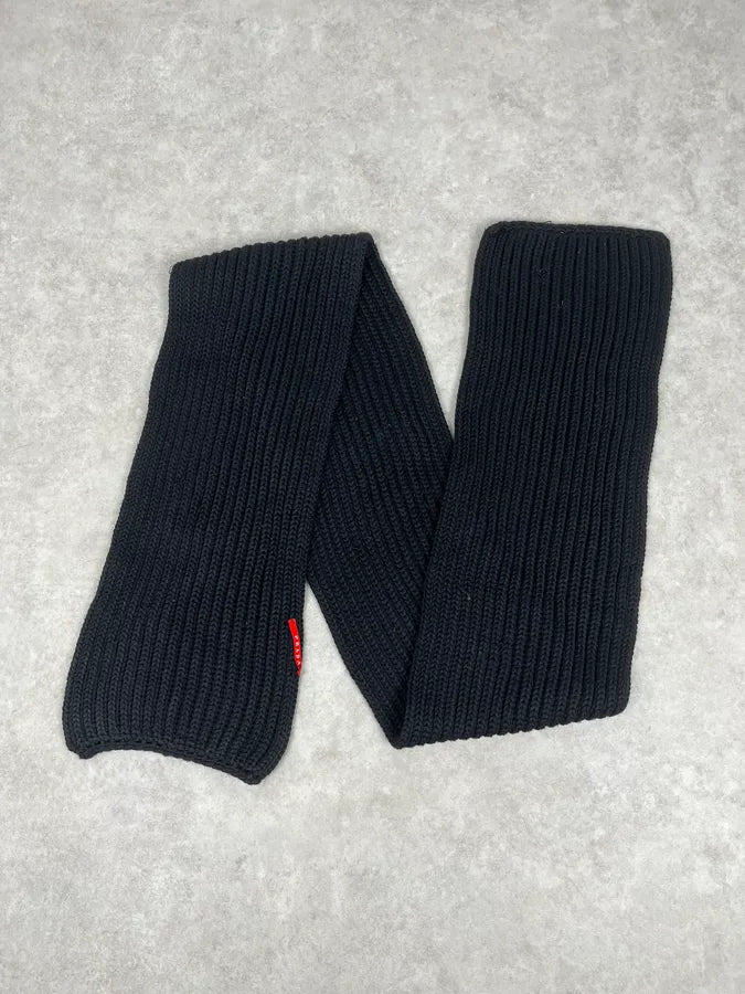 AW2005 Prada Dark Wool Classy Scarf xxfiPwg 2