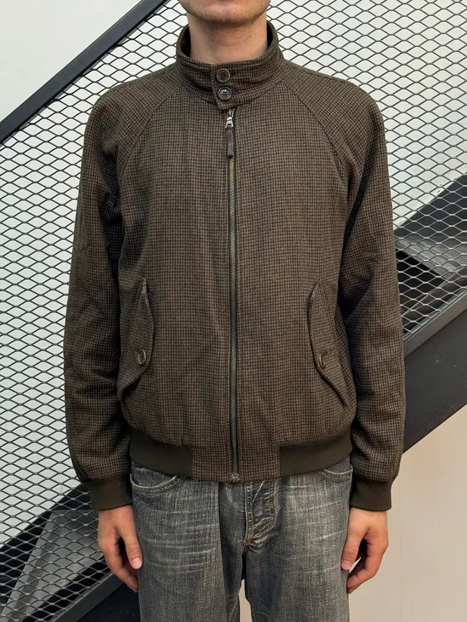 AW2006  Prada Brown Houndstooths Checkered Jacket AxVnGaU 1