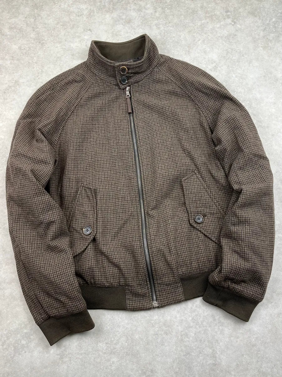 AW2006  Prada Brown Houndstooths Checkered Jacket AxVnGaU 3