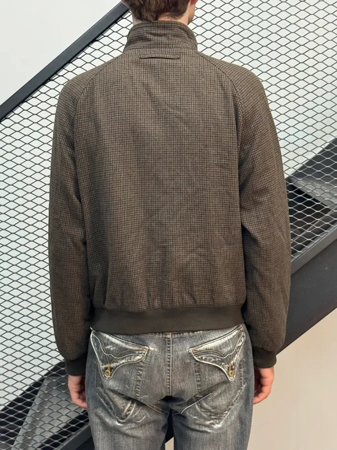 AW2006  Prada Brown Houndstooths Checkered Jacket AxVnGaU 2
