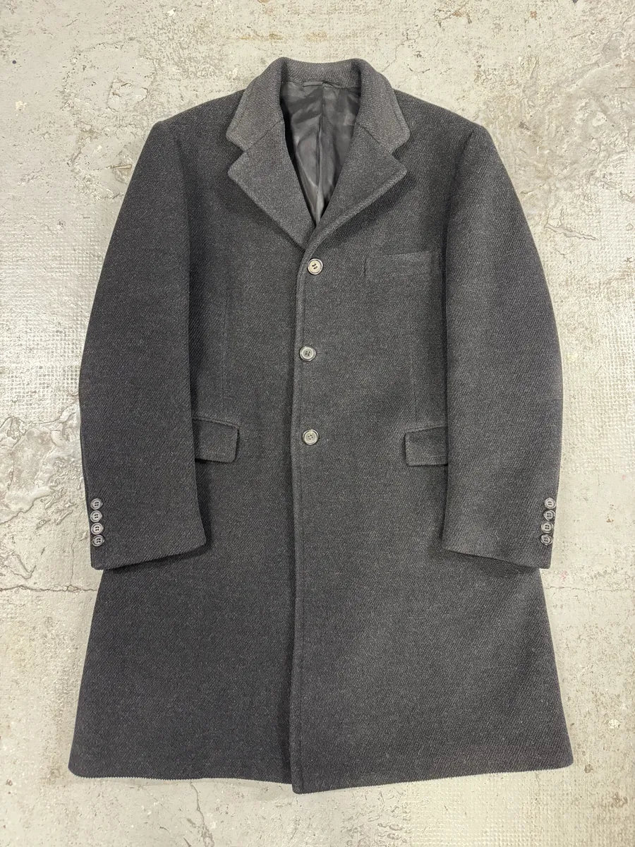 FW2002 Prada Dark Grey Wool Trench Coat (L) imtmoJB 0