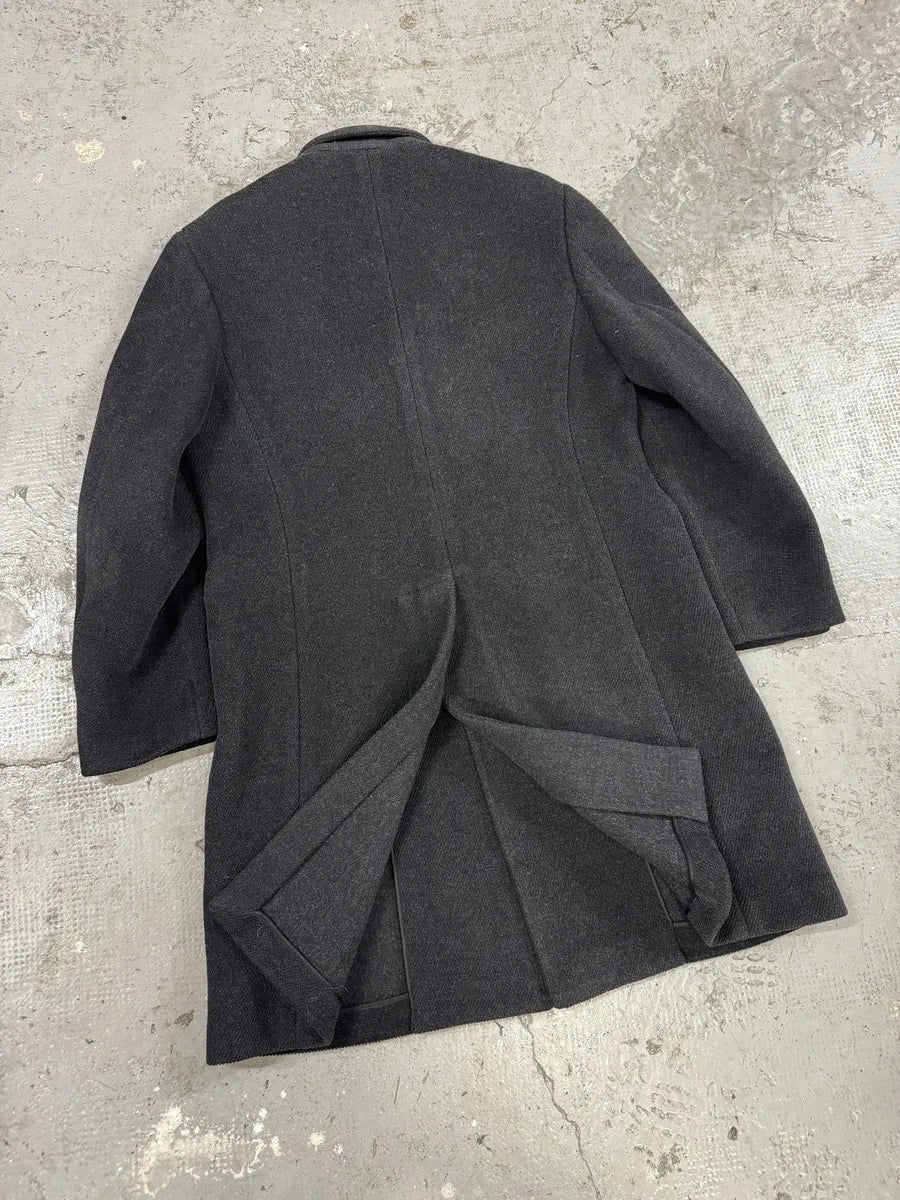 FW2002 Prada Dark Grey Wool Trench Coat (L) imtmoJB 4