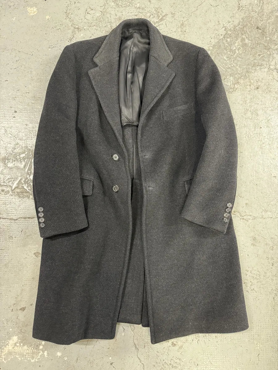 FW2002 Prada Dark Grey Wool Trench Coat (L) imtmoJB 5